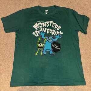 Monsters University Uniqlo green tshirt, size Medium